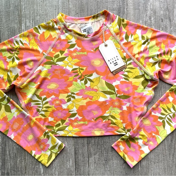 🔥🔥BILLABONG - UNRELEASED SUMMER FOLK CROP LS RASHGAURD🔥🔥 - Picture 2 of 6
